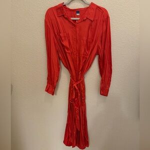 NWT red old navy button up dress